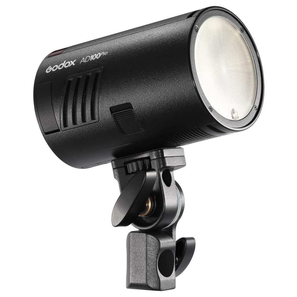 godox ad100 pro pocket flash vista laterale