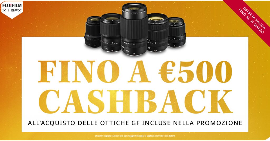Fujifilm GF Lens Cashback fino a euro 500,00