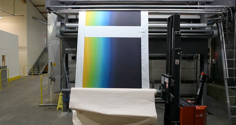 Stampa Couleurs de l'ombre su twill di seta