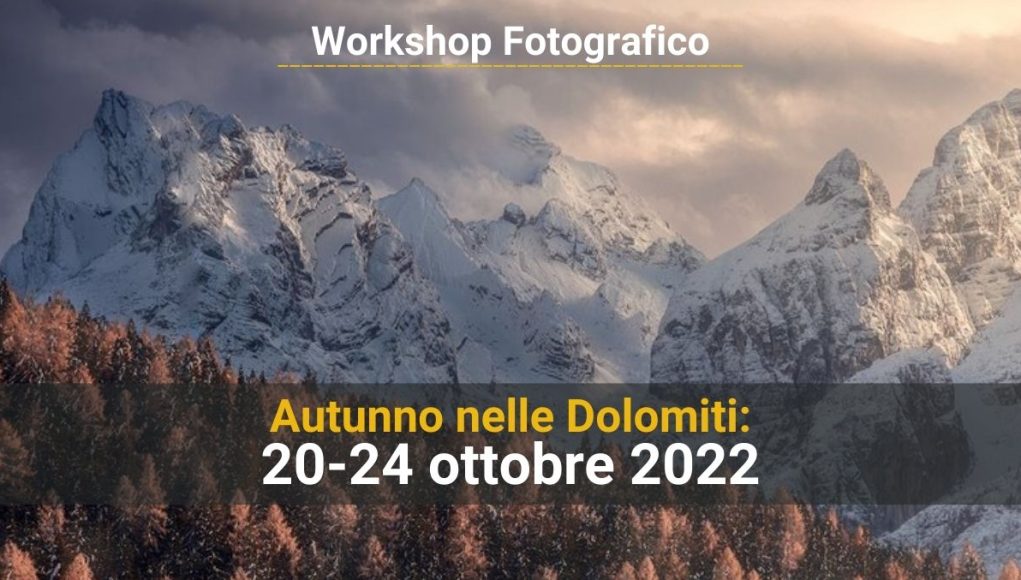 Workshop Fotografico Dolomiti del 20-24 ottobre 2022