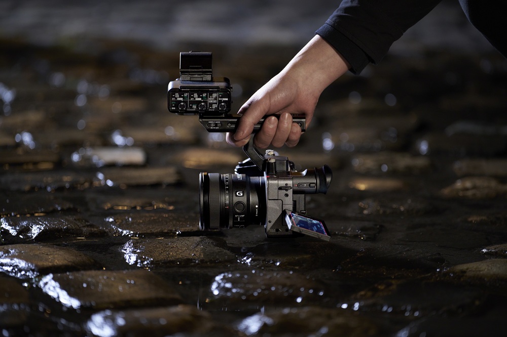 sony fx2 videocamera con impugnatura xlr