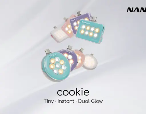 NANLITE presenta “cookie” e “cookie-s”: le nuove luci LED USB-C a doppia emissione per creator nanlite-cookie-s-luce-led-usb-c